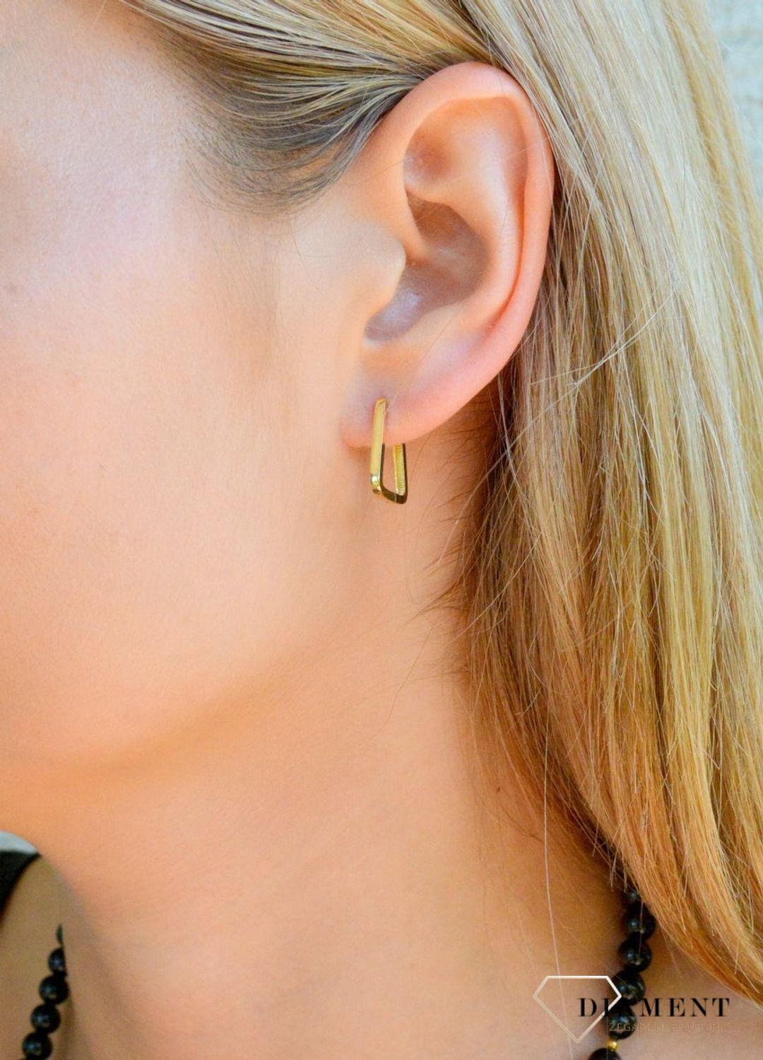 Złote kolczyki damskie 585 trójkąty KL 11935.jpg